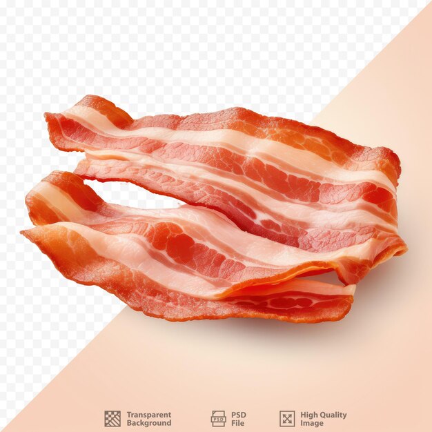 PSD delicious bacon against transparent background