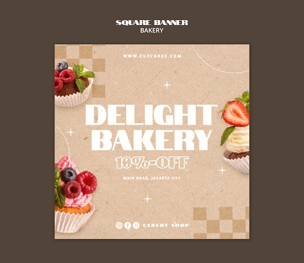 Delicious baked goods template