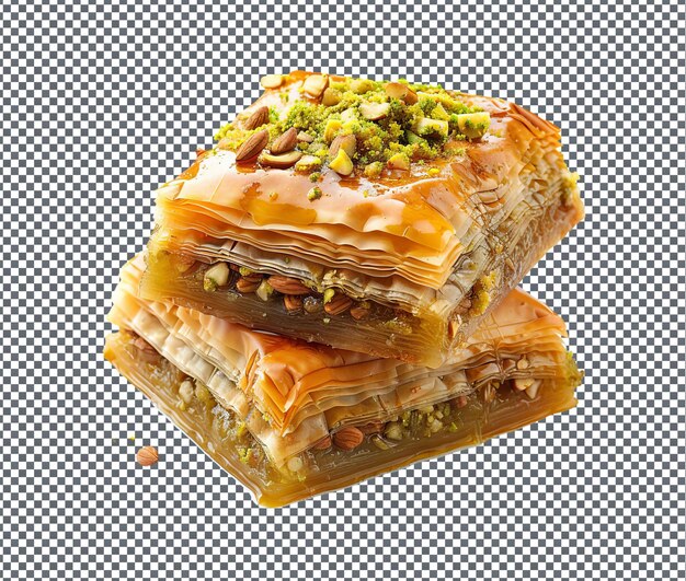 Delicious Baklava isolated on transparent background