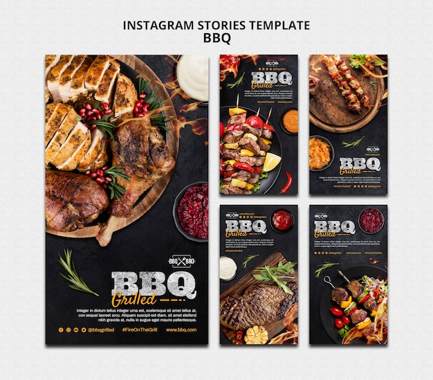 Delicious bbq instagram stories