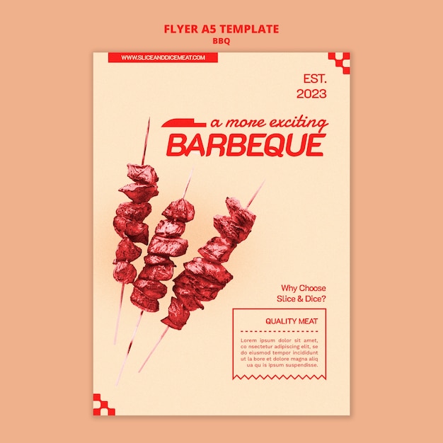 PSD delicious bbq poster template