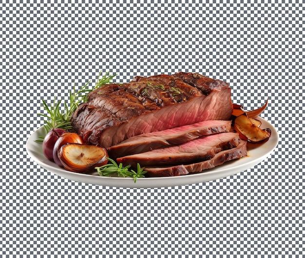 Delicious beef brisket isolated on transparent background