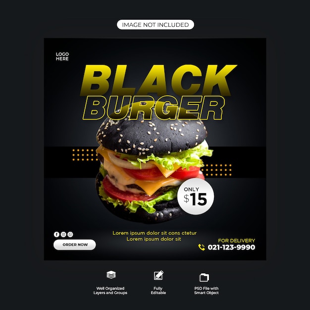 Delicious Black Burger