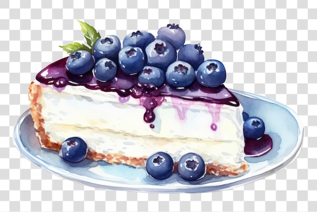 PSD delicious blueberry cheesecake slice