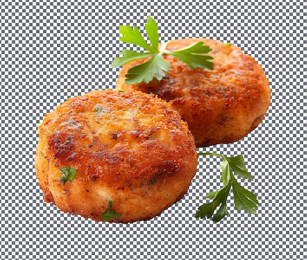 PSD delicious bolinhos de peixe fish cakes isolated on transparent background