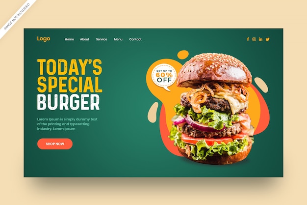 Delicious burger restaurant banner