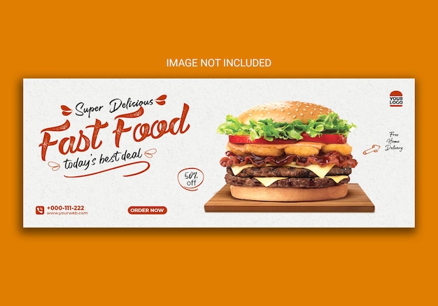 delicious burger social media facebook banner