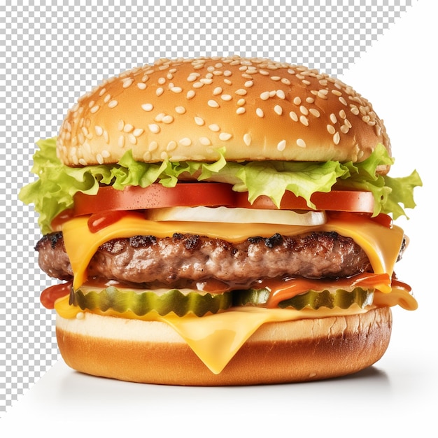 Delicious burger transparent psd