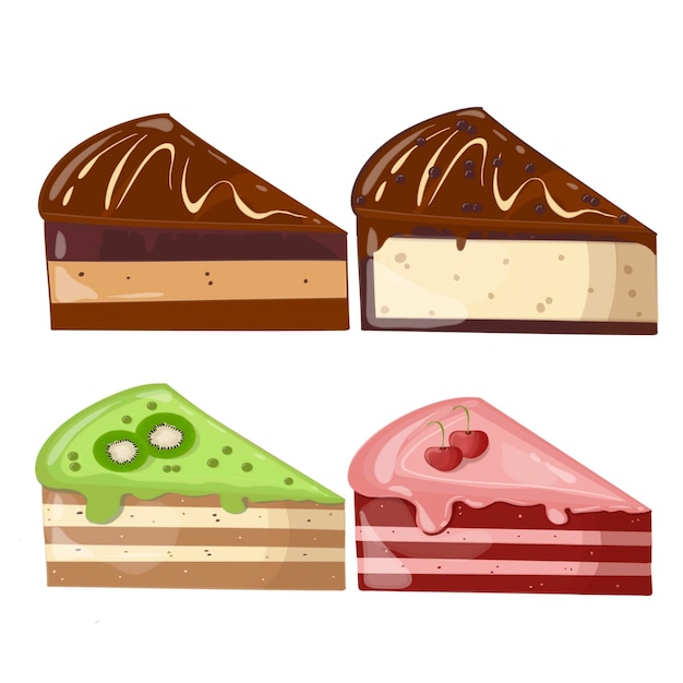 PSD delicious cake delights ilustration