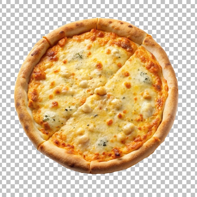 PSD delicious cheese pizza isolated on transparent background perfect for menus and marketing