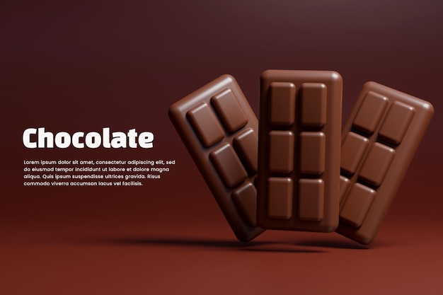 Delicious chocolate banner template design or delicious chocolate landing page template design