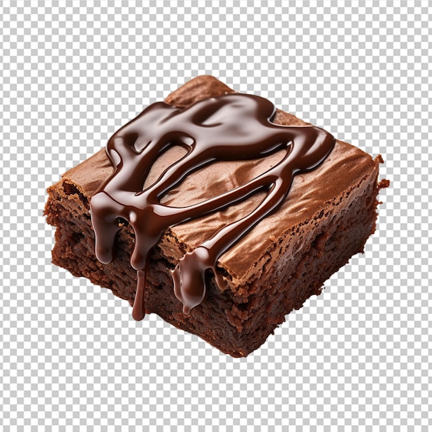 delicious chocolate brownie on a white background