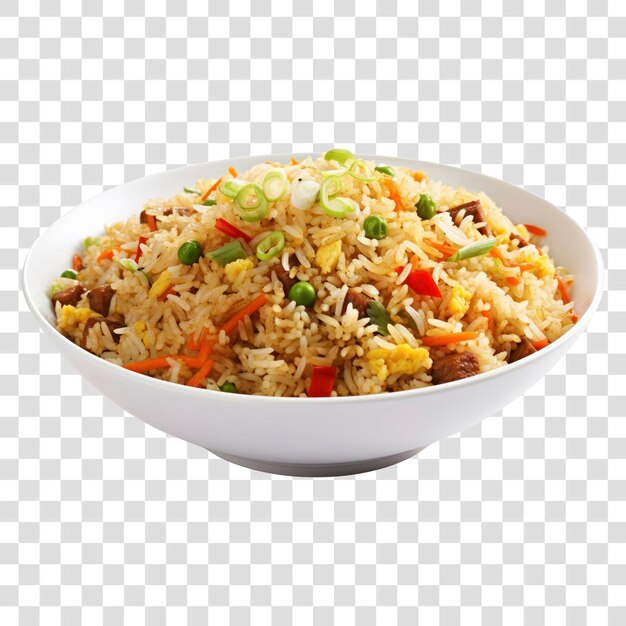 PSD delicious colorful fried rice bowl