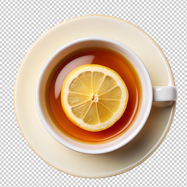 Delicious cup of tea with slices of lemon