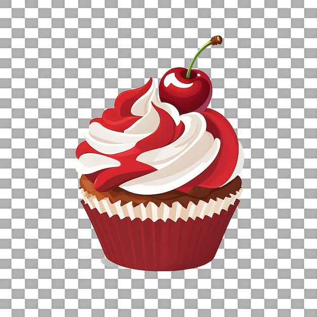 PSD delicious cupcake isolated on transparent background