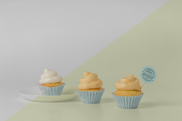 PSD delicious cupcake mockup