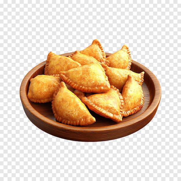 Delicious Curry puffs isolated on a transparent background