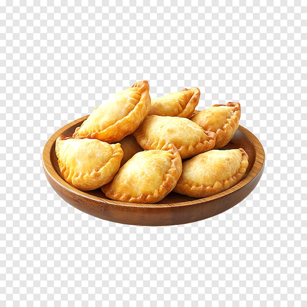 Delicious Curry puffs isolated on a transparent background