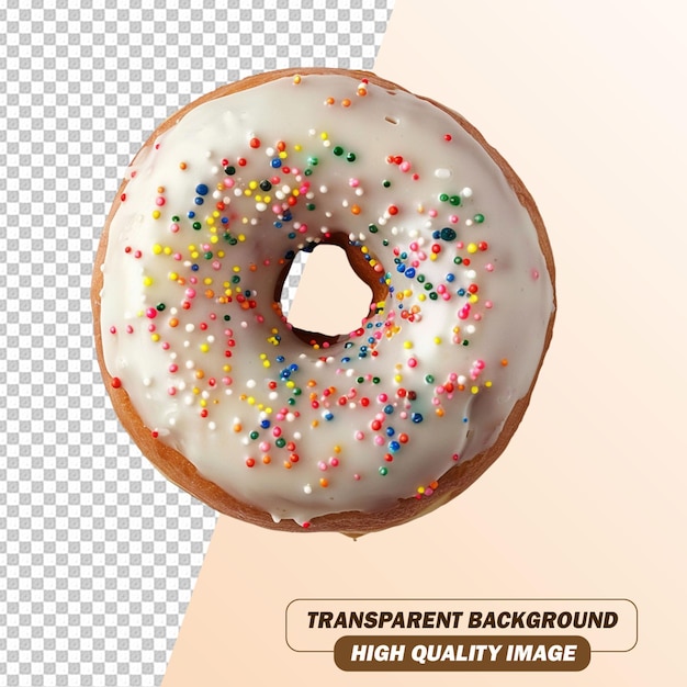 PSD delicious donut on transparent background psd file