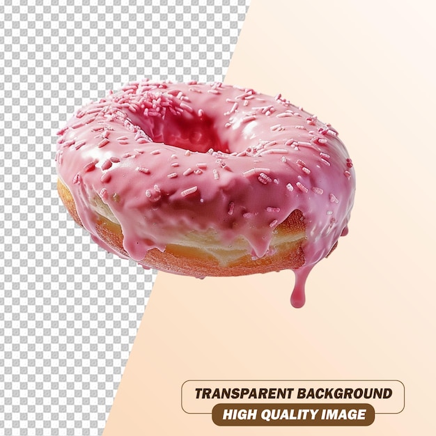 Delicious Donut on Transparent Background PSD File