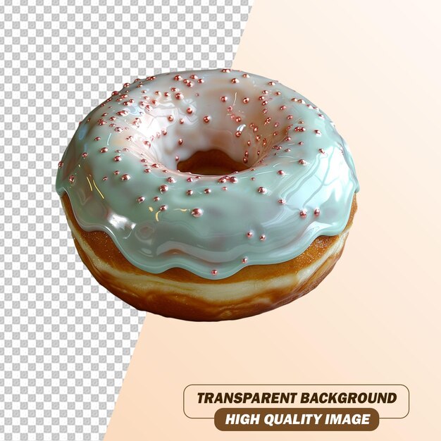 Delicious Donut on Transparent Background PSD File