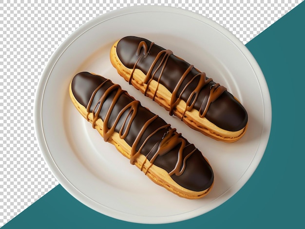 PSD delicious eclair with transparent background