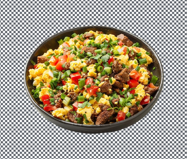 Delicious Enqulal Tibs Salad Ethiopian isolated on transparent background