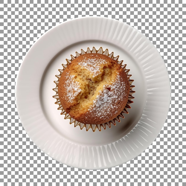 Delicious esspresso muffin isolated on transparent background