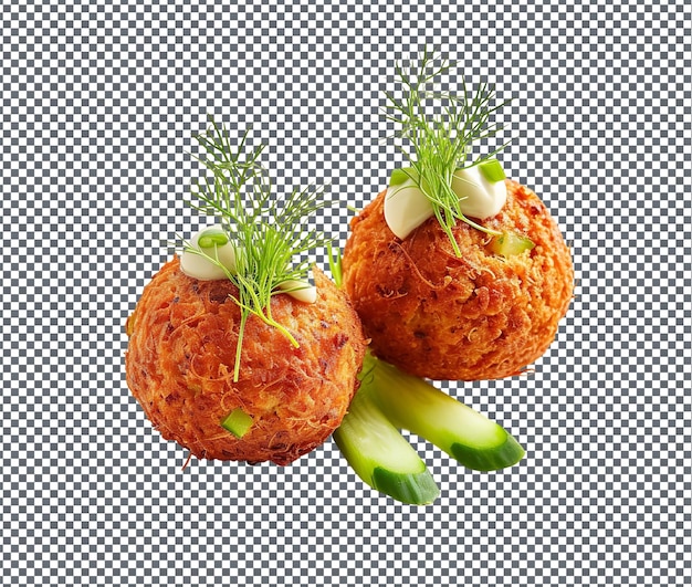 Delicious Fada Fennel Falafels isolated on transparent background