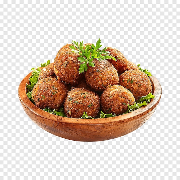 PSD delicious falafel balls isolated on a transparent background