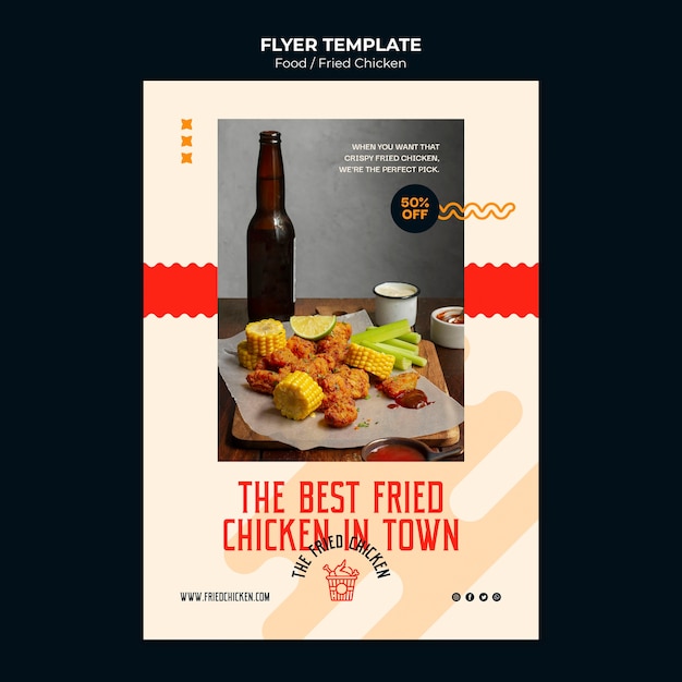 PSD delicious food flyer template