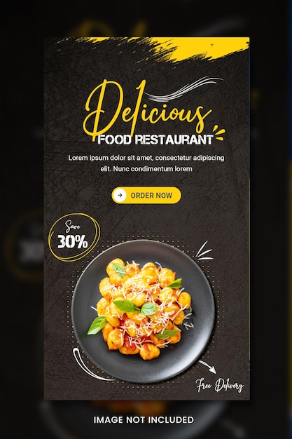 PSD delicious food instagram banner design