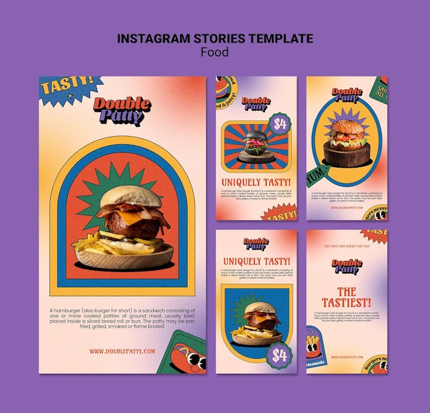 Delicious food instagram stories template