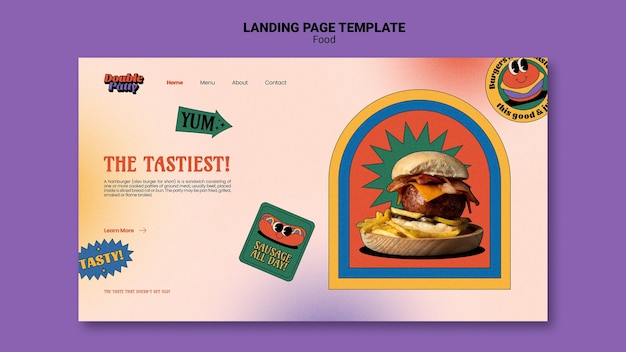 Delicious food landing page template