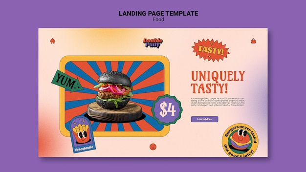 Delicious food landing page