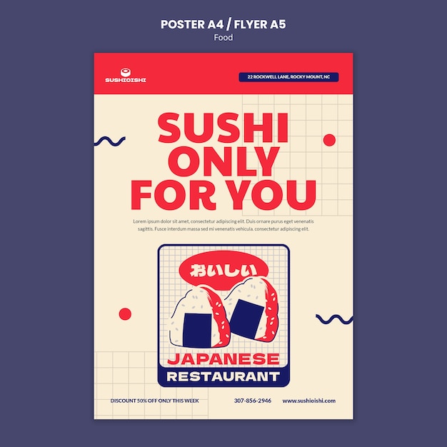 Delicious food poster template