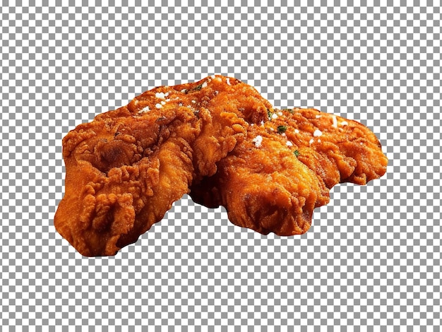 Delicious fried chicken isolated on transparent background