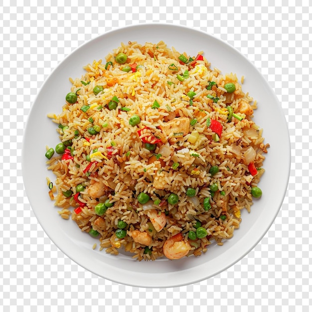 PSD delicious fried rice with shrimp and vegetables