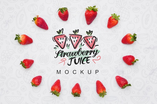 PSD delicious fruit concept mock-up