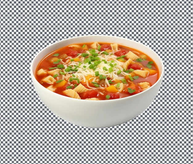 PSD delicious italian vegetable soup isolated on transparent background