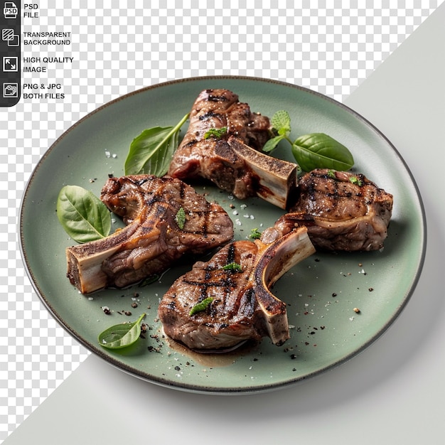 Delicious Lamb chops cooked in the oven PNG