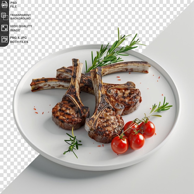 Delicious Lamb chops cooked in the oven PNG