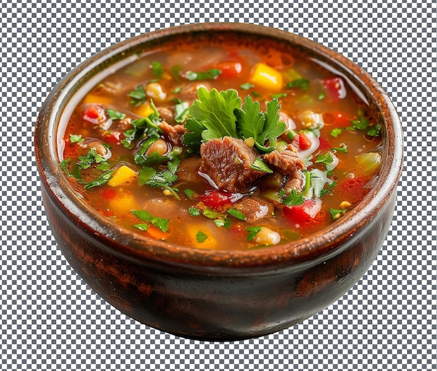 Delicious lamb stew isolated on transparent background