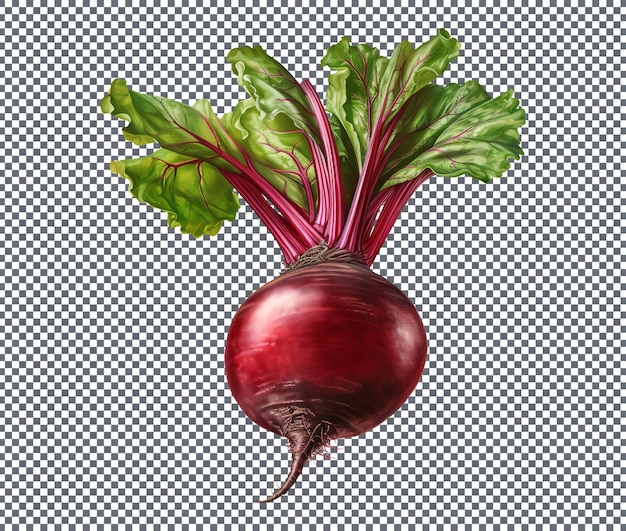 Delicious and magnifcant Detroit Dark Red Beet isolated on transparent background