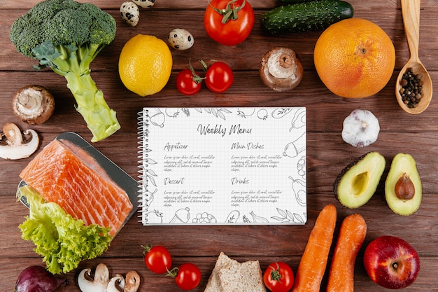 PSD delicious menu concept mock-up