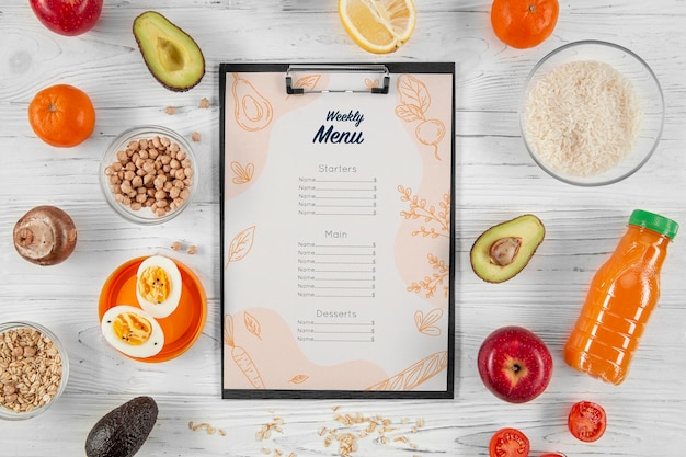 Delicious menu concept mock-up