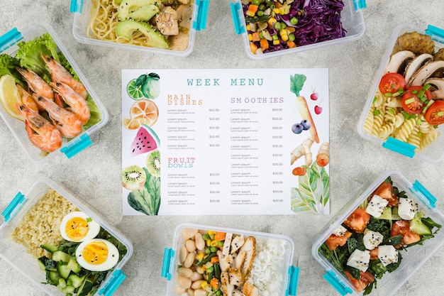 Delicious menu concept mock-up