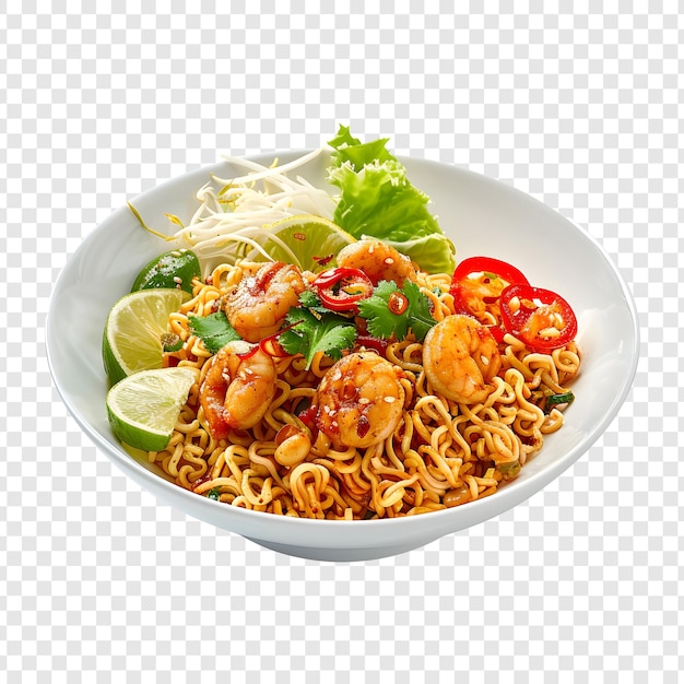 PSD delicious noodles indonesian culinary delight isolated on transparent background