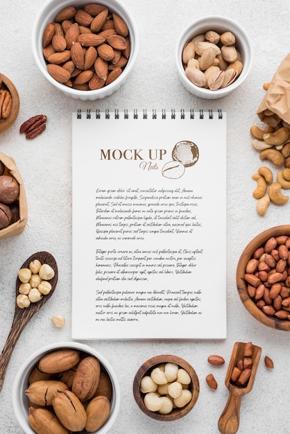 Delicious nuts concept mock-up