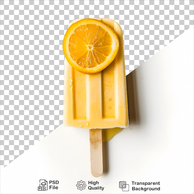 Delicious Orange Ice Cream Stick with Transparent Background